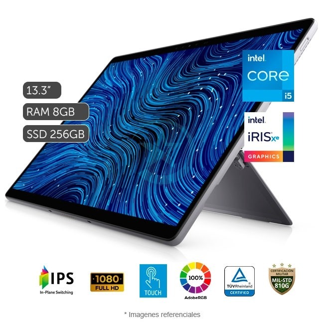 Tablet Dell Latitude 7320, Intel Core i5-1140G7 Hasta 4.2 GHz, RAM 8GB, SSD 256GB, LED 13.3" Full HD Touchscreen, Windows 11 Pro